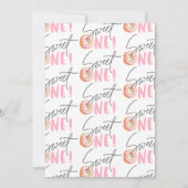 バレンタインピンクガーリードナッツスウィートモダンワン 案内状 (裏面)