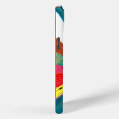 バレンタインピンクサンシャインレインボーレトロハート Case-Mate iPhoneケース (裏面 / 右)