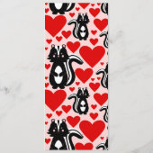 バレンタインピンクスクンクハートイラストレーションパターン メニュー (裏面)