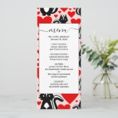 バレンタインピンクスクンクハートイラストレーションパターン メニュー (スタンド正面)