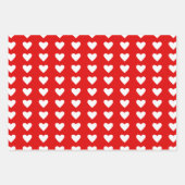 バレンタインピンクスクンクハートイラストレーションパターン ラッピングペーパーシート (正面3)