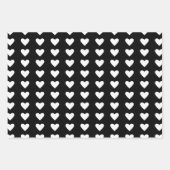 バレンタインピンクスクンクハートイラストレーションパターン ラッピングペーパーシート (正面2)