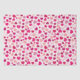 バレンタインピンクハートと白 薄葉紙