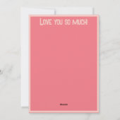 バレンタインピンクハートオーバーレイ自分の写真を追加 シーズンカード (裏面)