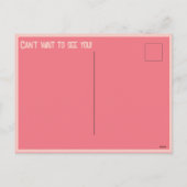 バレンタインピンクハートオーバーレイ自分の写真を追加 シーズンポストカード (裏面)