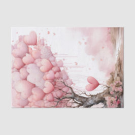 バレンタインピンクハートバルーン 薄葉紙