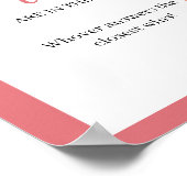 バレンタインピンクハートブライダルシャワー数ハート ポスター (角)