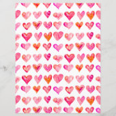 バレンタインピンクハート紙シート (裏面)