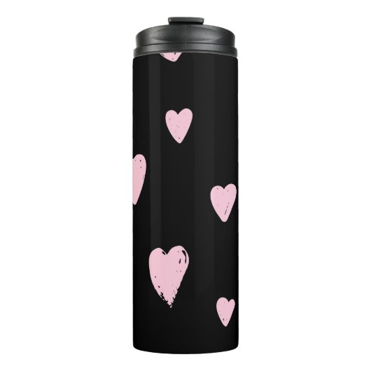 バレンタインピンクハート:ヴィンテージ愛。 タンブラー (正面)