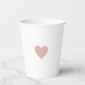 バレンタインピンクハート 紙コップ (正面)