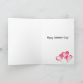 バレンタインピンクブルーバイクバルーンハートラブネーム シーズンカード (内部)