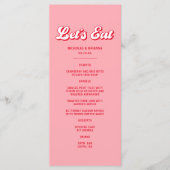 バレンタインピンク結婚と赤 メニュー (正面)