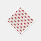 バレンタインピンク赤いハートパターン スタンダードカクテルナプキン (角)