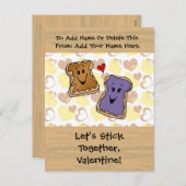 バレンタインピーナッツバターとゼリー シーズンポストカード (正面/裏面)