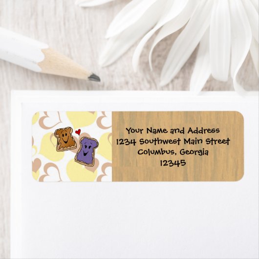 バレンタインピーナッツバターとゼリー ラベル (インサイチュ)