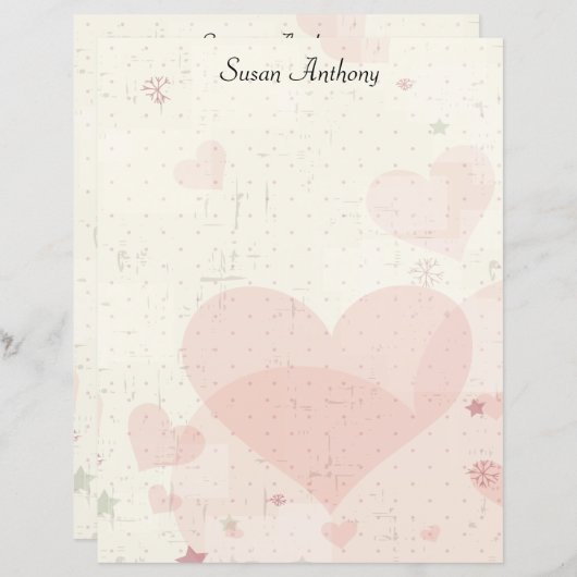 バレンタインピ動揺してンクハート固定紙 (正面/裏面)