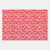 バレンタインファンタジー赤と白花 ラッピングペーパーシート (正面)
