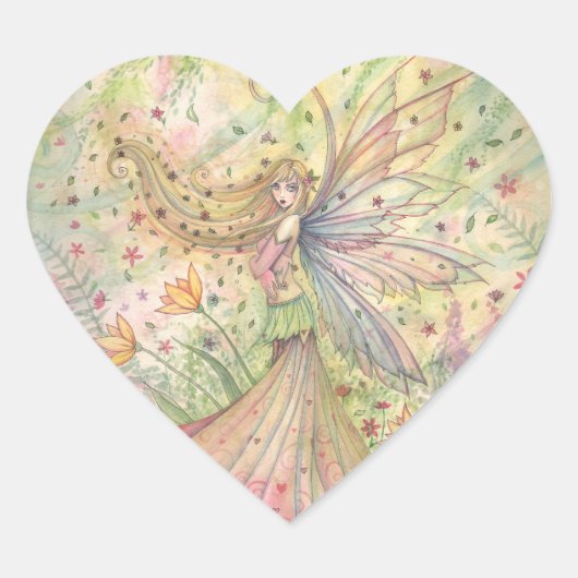 バレンタインフェアリーステッカー ハートシール (正面)