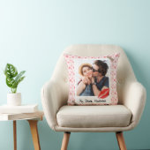 バレンタインフォト 赤ハート 愛する夫へ オーダーメイド クッション (椅子)