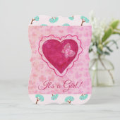 バレンタインフラズカワイイベビーブライダルシャワー 招待状 (スタンド正面)