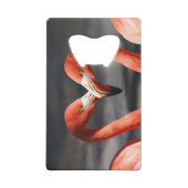 バレンタインフラミンゴ クレジットカード栓抜き (正面)