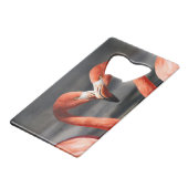 バレンタインフラミンゴ クレジットカード栓抜き (正面アングル)