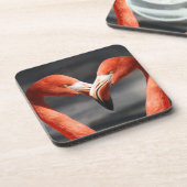 バレンタインフラミンゴ コースター (左側)