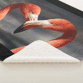 バレンタインフラミンゴ シェルパブランケット (3/4)