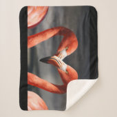 バレンタインフラミンゴ シェルパブランケット (正面)
