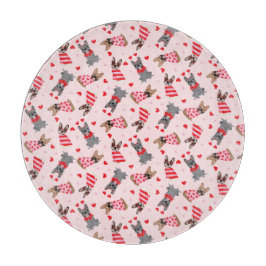 バレンタインフランスのブルドッグ カッティングボード