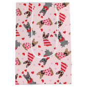 バレンタインフランスのブルドッグ ミディアムペーパーバッグ (裏面)