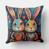 バレンタインフレンズバンニーズ長い耳ハート クッション (裏面)