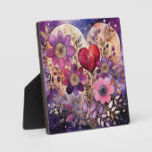 バレンタインフローラハートアート フォトプラーク (正面)