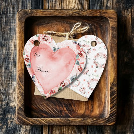 バレンタインフローラハート型ギフト フェイバータグ