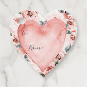 バレンタインフローラハート型ギフト フェイバータグ (正面)