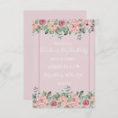 バレンタインフローラパーティースタイル招待状 招待状 (正面/裏面)