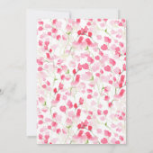 バレンタインフローラベビーシャワーガール招待状 招待状 (裏面)