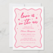 バレンタインブライダルシャワー愛は空中にある 招待状 (正面)