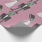 バレンタインブライドフランケンシュタインモンスター不気味な不気味 ラッピングペーパー (角)