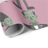 バレンタインブライドフランケンシュタインモンスター不気味な不気味 ラッピングペーパー (ロールコーナー)