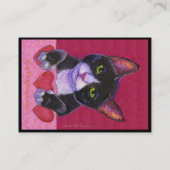 バレンタインブラックキャット両面ACEOプリント 名刺 (裏面)