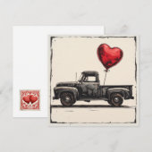 バレンタインブラックトラック：赤ロマンス シーズンカード (正面/裏面)