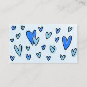 バレンタインブルーハートおむつラッフルベビーシャワー エンクロージャーカード (裏面)