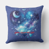 バレンタインブルーハート星星座 クッション (裏面)