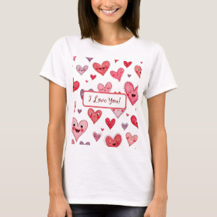 バレンタインプリントTシャツ Tシャツ