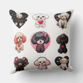 バレンタインプードルドッグ |愛犬家 | クッション (裏面)