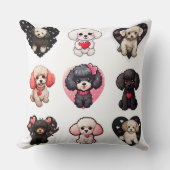 バレンタインプードルドッグ |愛犬家 | クッション (正面)