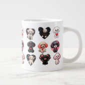 バレンタインプードルドッグ |愛犬家 | ジャンボコーヒーマグカップ (右)