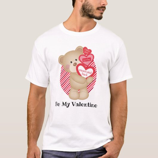 バレンタインベア メンズTシャツ Tシャツ (正面)