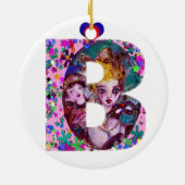 バレンタインベネチアンマスカレードモノグラムB文字 セラミックオーナメント (裏面)